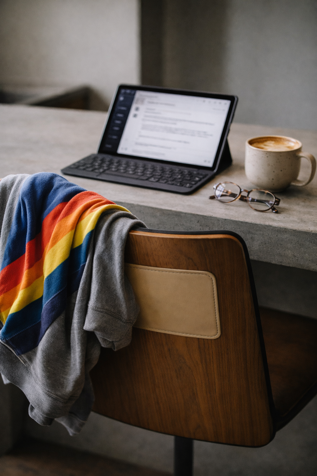 A calm spot for laptop work and focus
